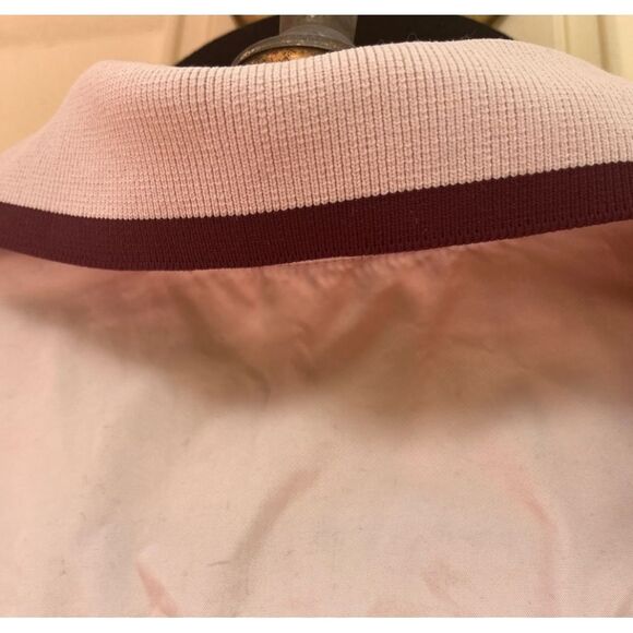 Authentic Prada pink nylon full zipper light jacket. Classic collar trim, Small. - Picture 7 of 11